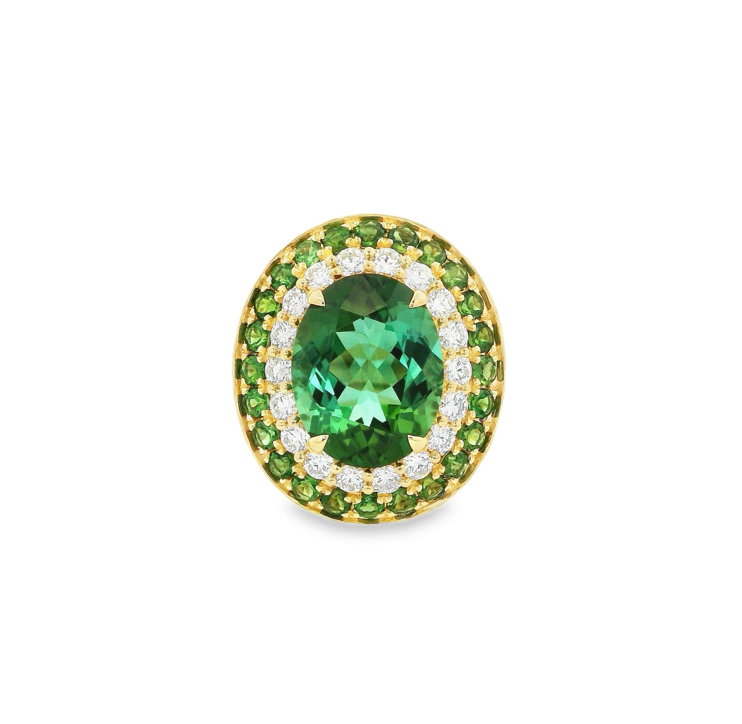 Green Tourmaline Statement Ring