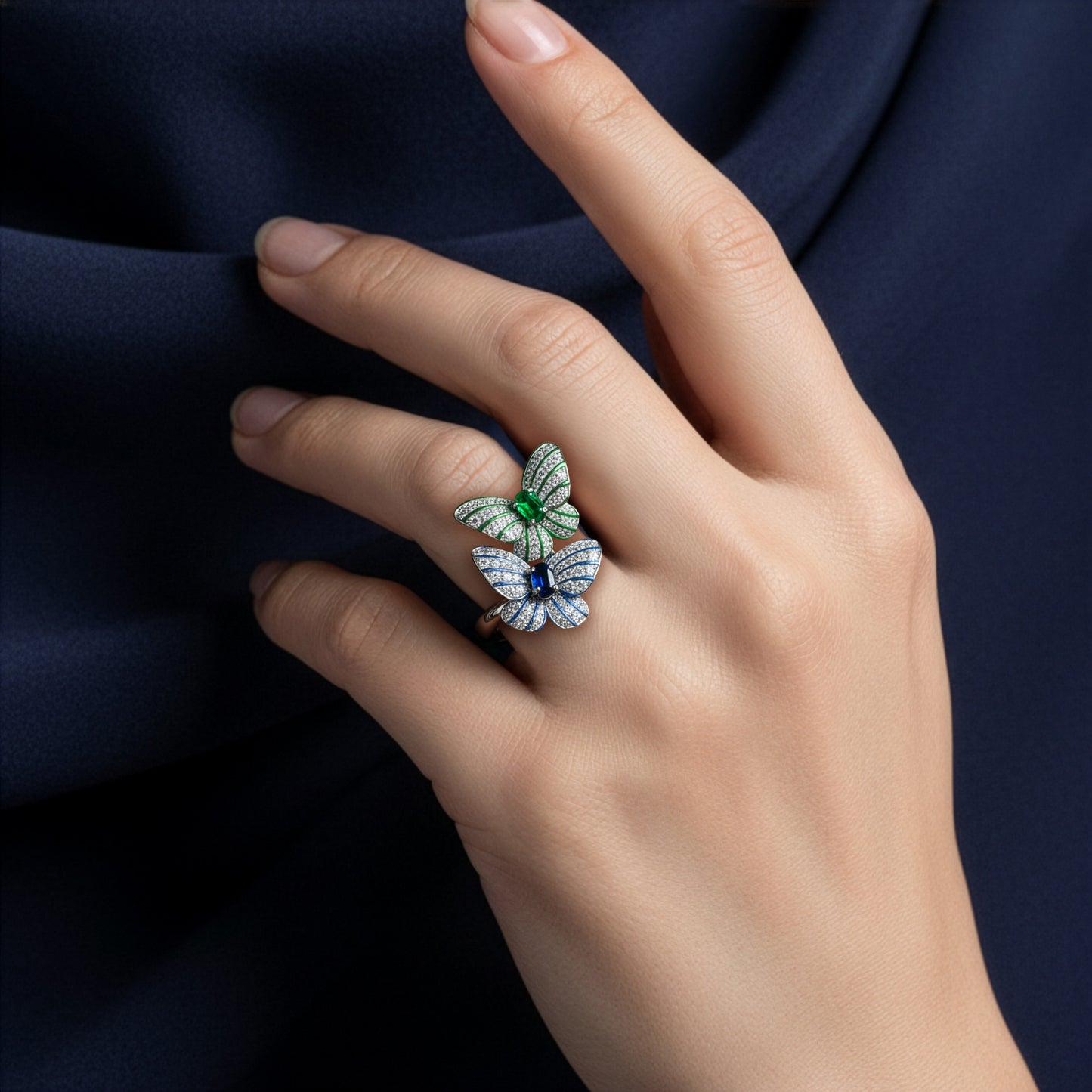 Double Butterfly Ring