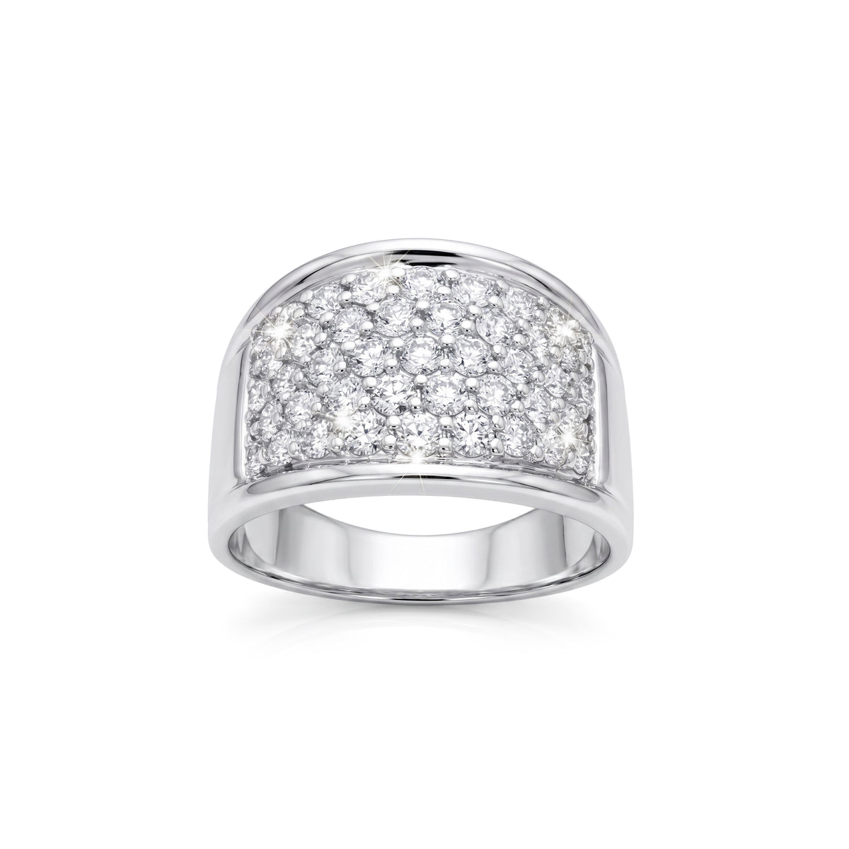 Pave Diamond Wide Band Ring