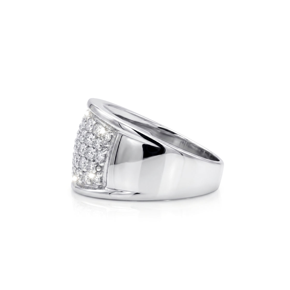 Pave Diamond Wide Band Ring