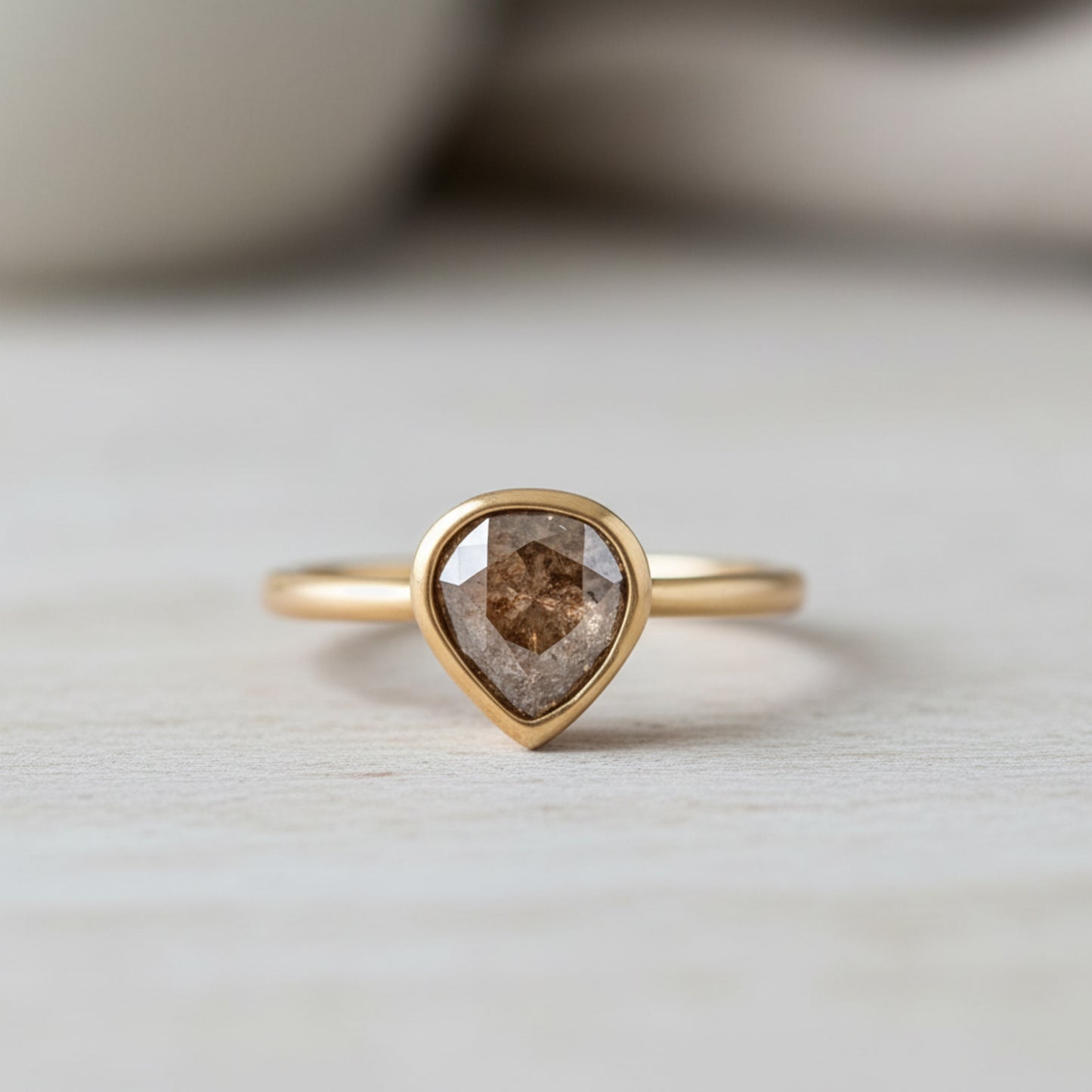 Diamond Slice Ring in Yellow Gold