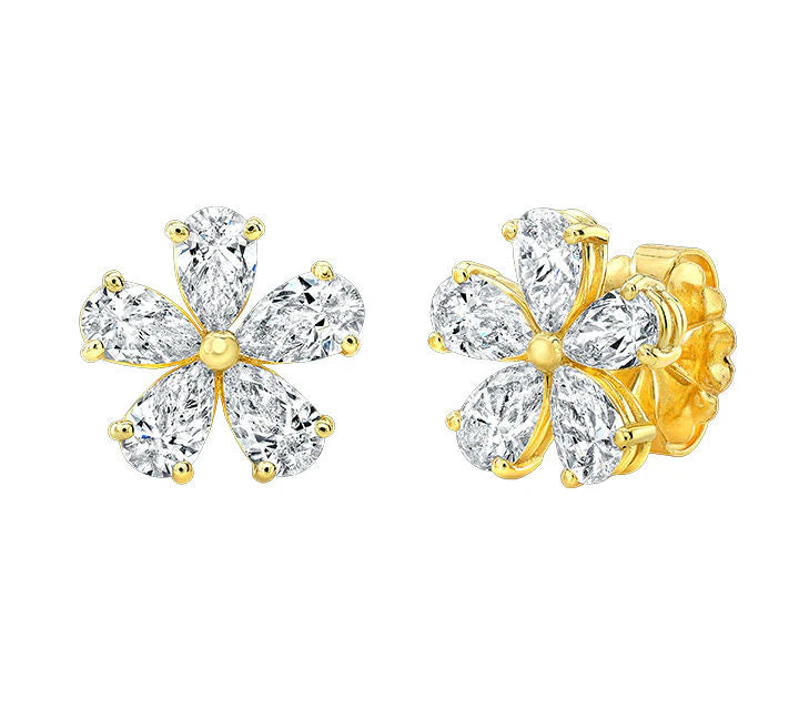 Diamond Daisy Earrings