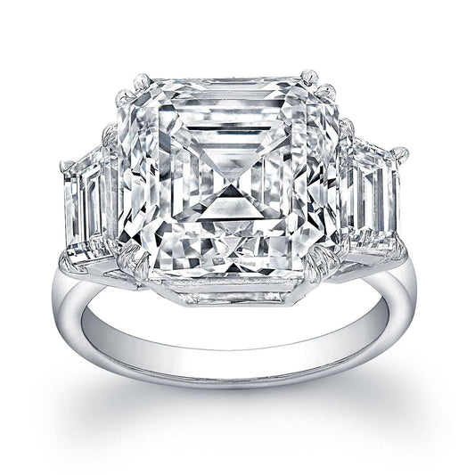 Asscher Cut Diamond Engagement Ring