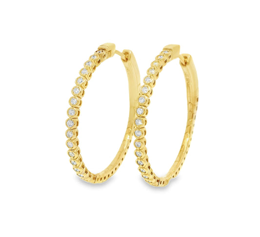 Flexible Diamond Hoop Earrings
