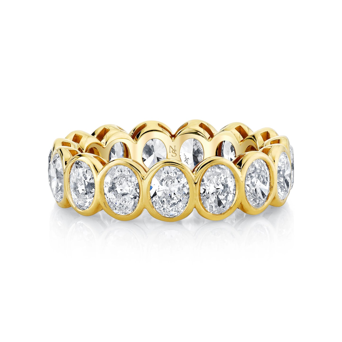Bezel Set Oval Eternity Ring
