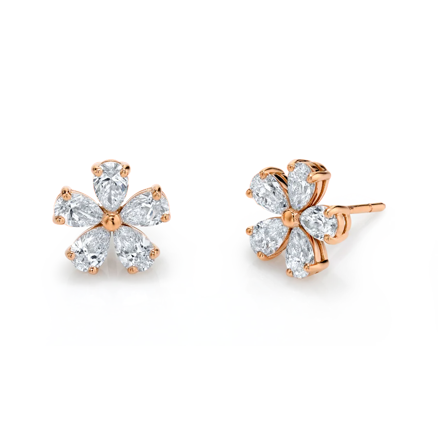 Diamond Daisy Earrings