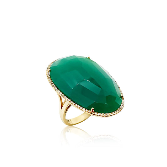 Green Agate Ring