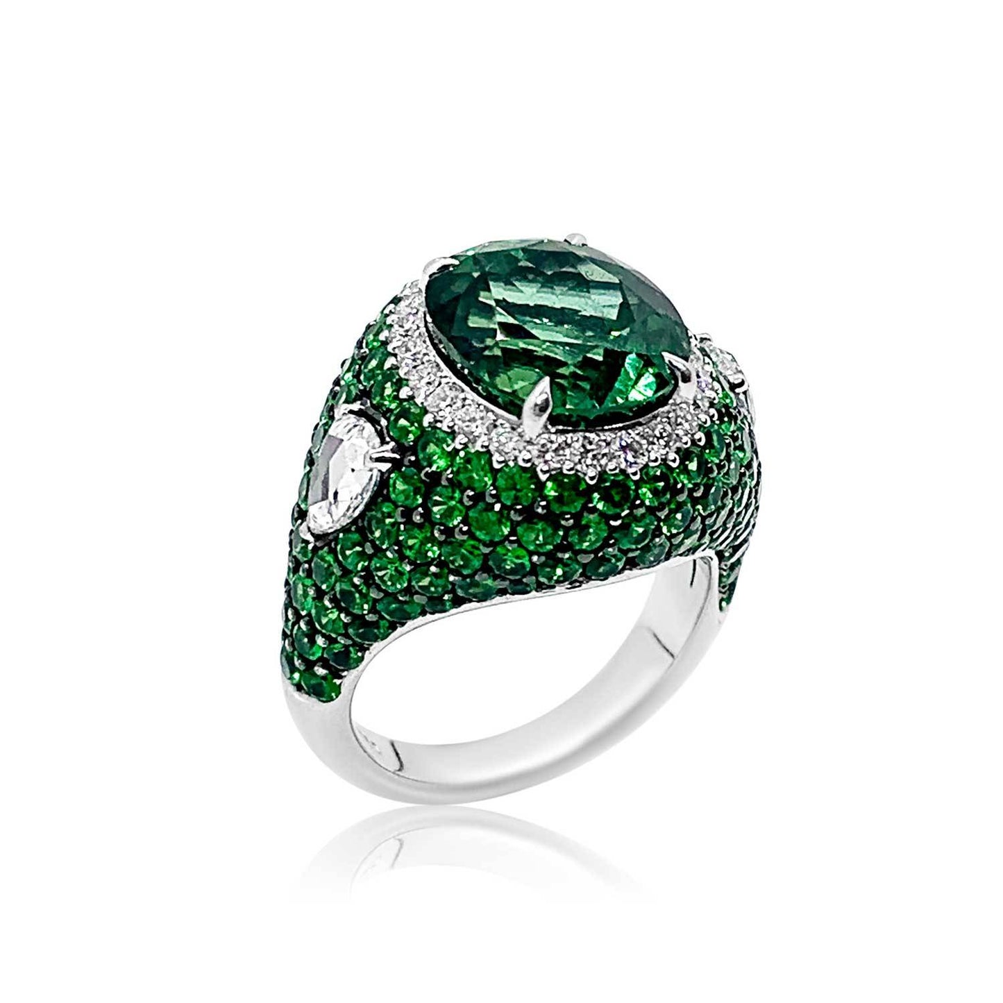 Magnificent Tourmaline Diamond Ring
