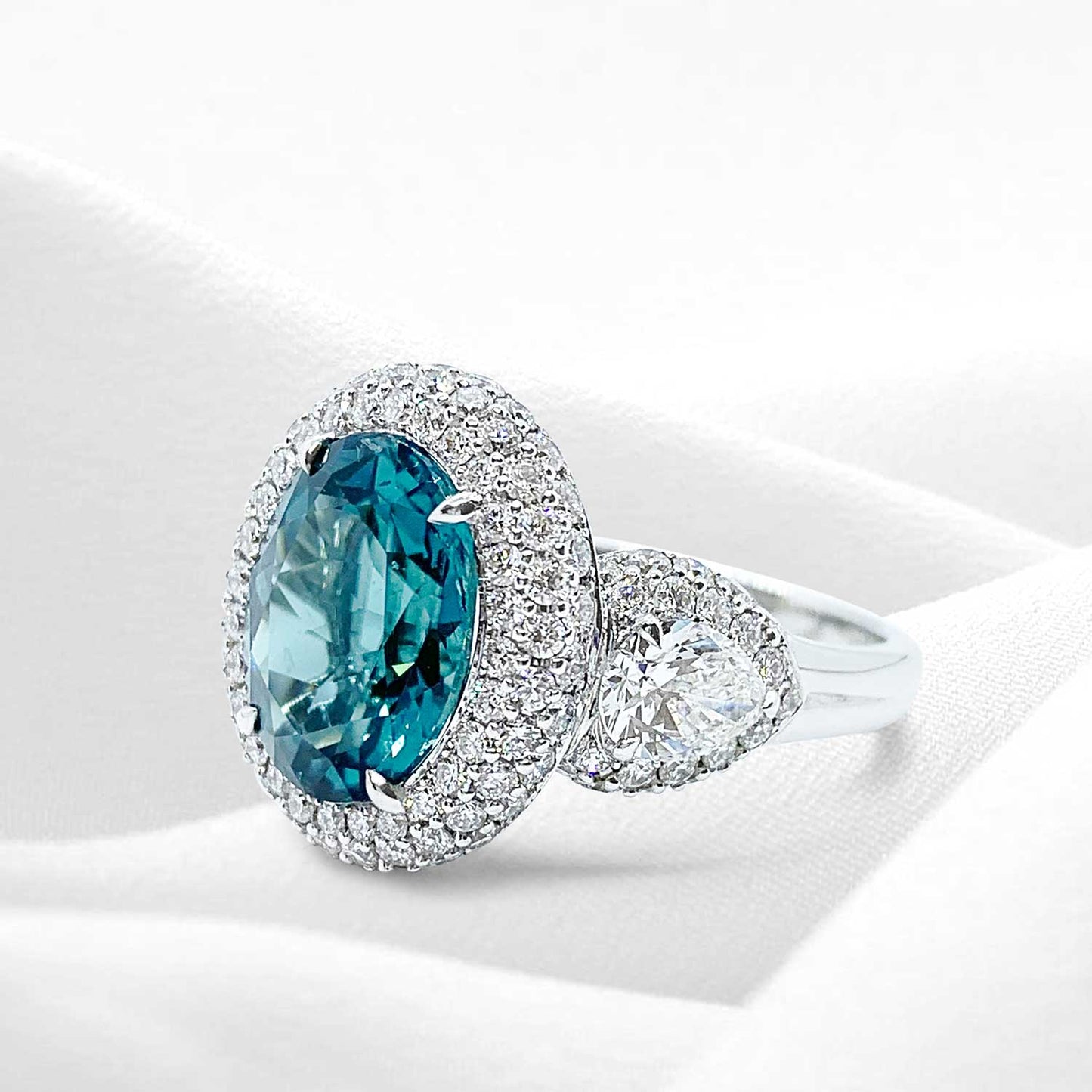 Blue-Green Tourmaline Ring