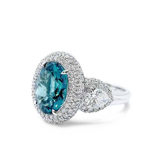 Blue-Green Tourmaline Ring