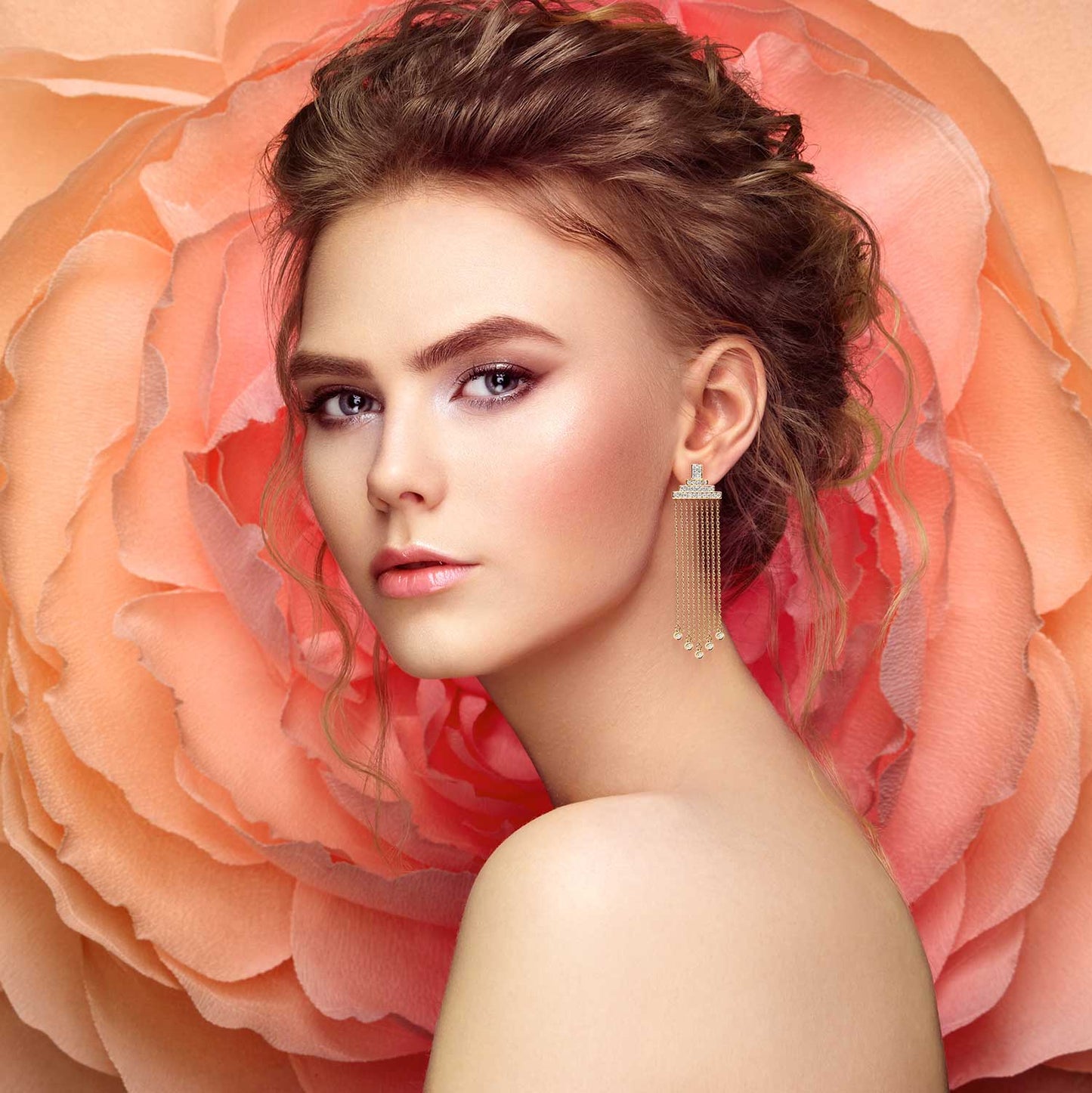 Diamond Fringe Earrings