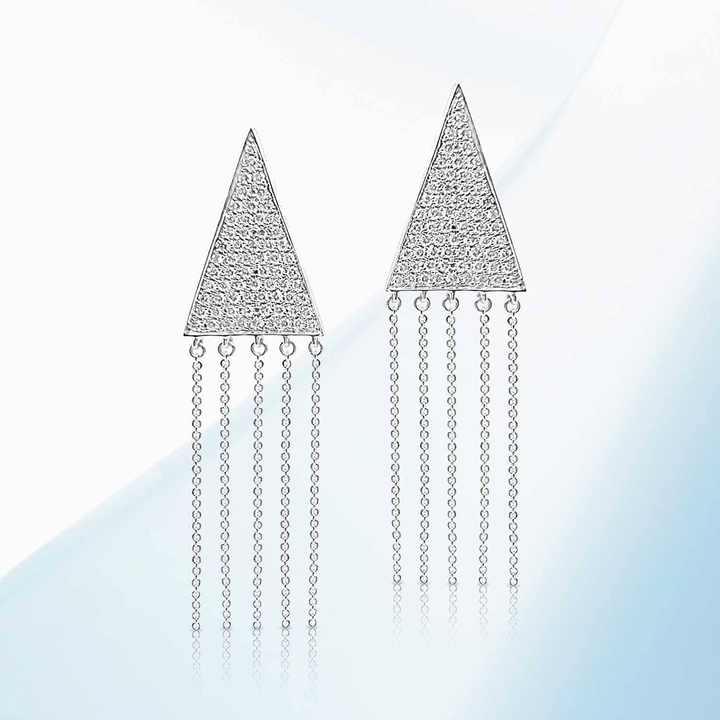 Diamond Triangle Earrings