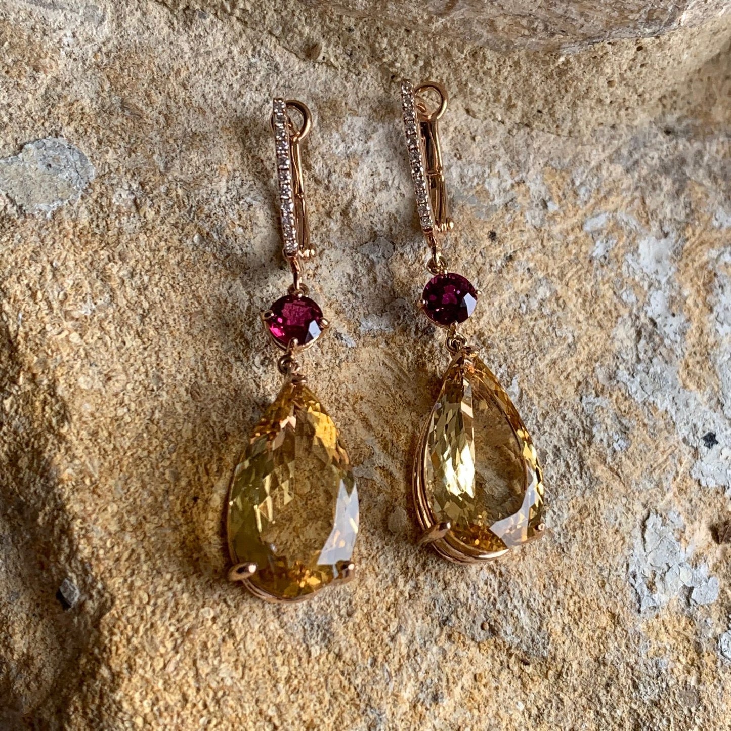 Yellow Beryl Earrings