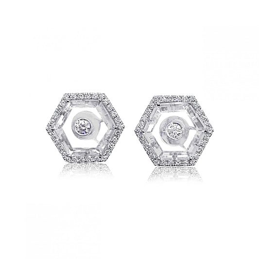 Crystal Button Earring