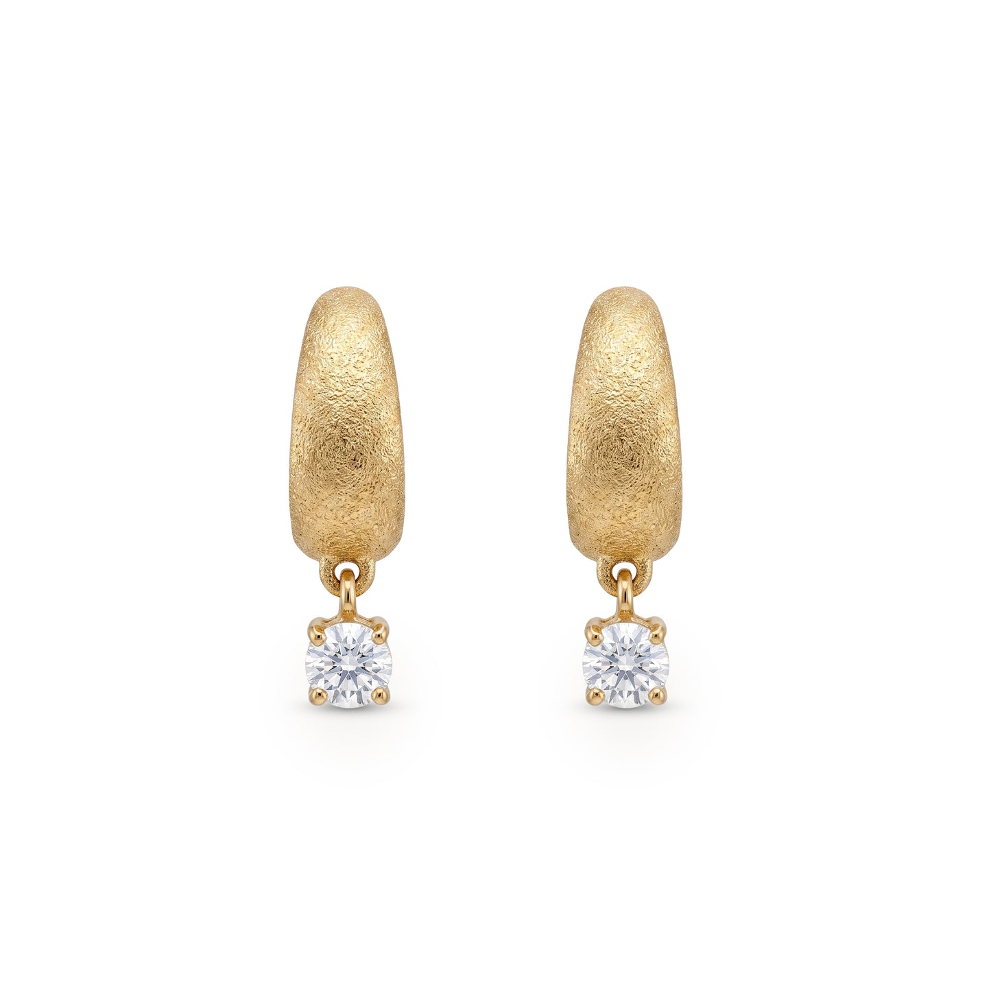 Lucent's Yellow Gold Diamond Drop Earrings