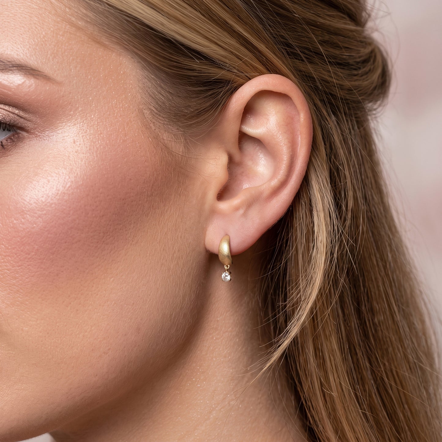 Lucent's Yellow Gold Diamond Drop Earrings