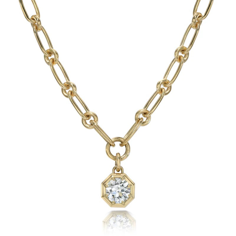 18k yellow gold "Lola" Necklace with Diamond