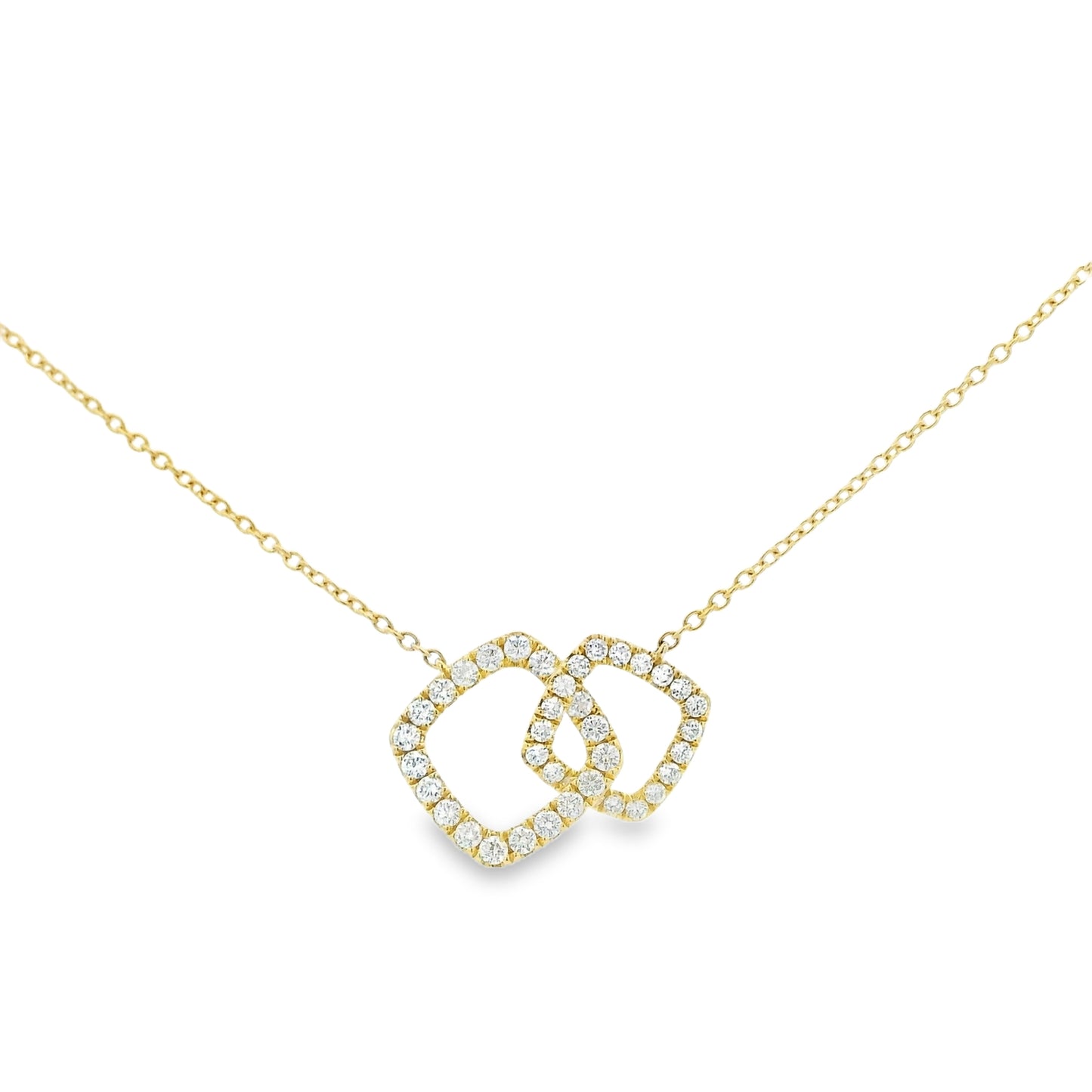 18k yellow gold embrace necklace