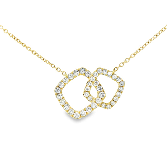 18k yellow gold embrace necklace