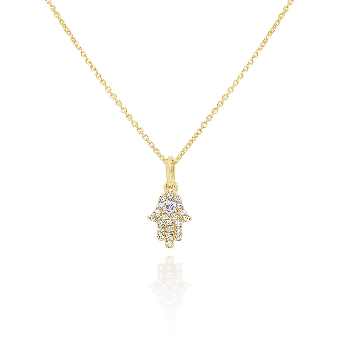 Diamond Hamsa Pendant