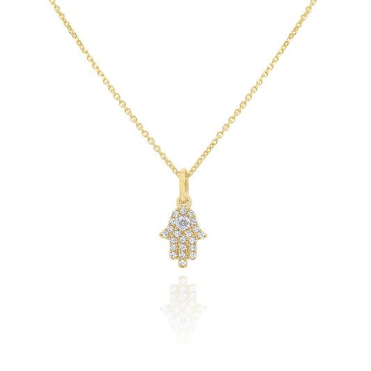 Diamond Hamsa Pendant