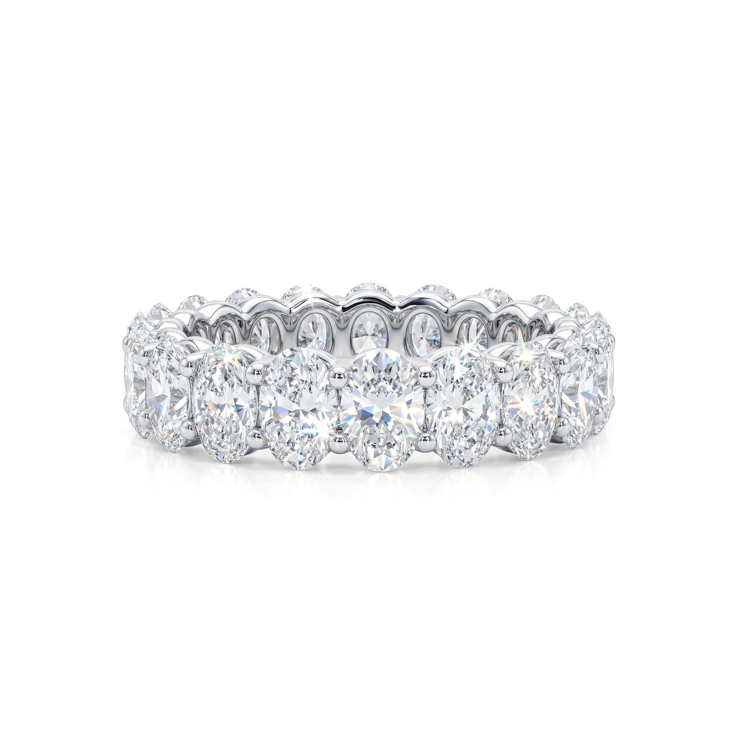 Oval Diamond Eternity Band-    Quietly Bold, Endlessly Brilliant!