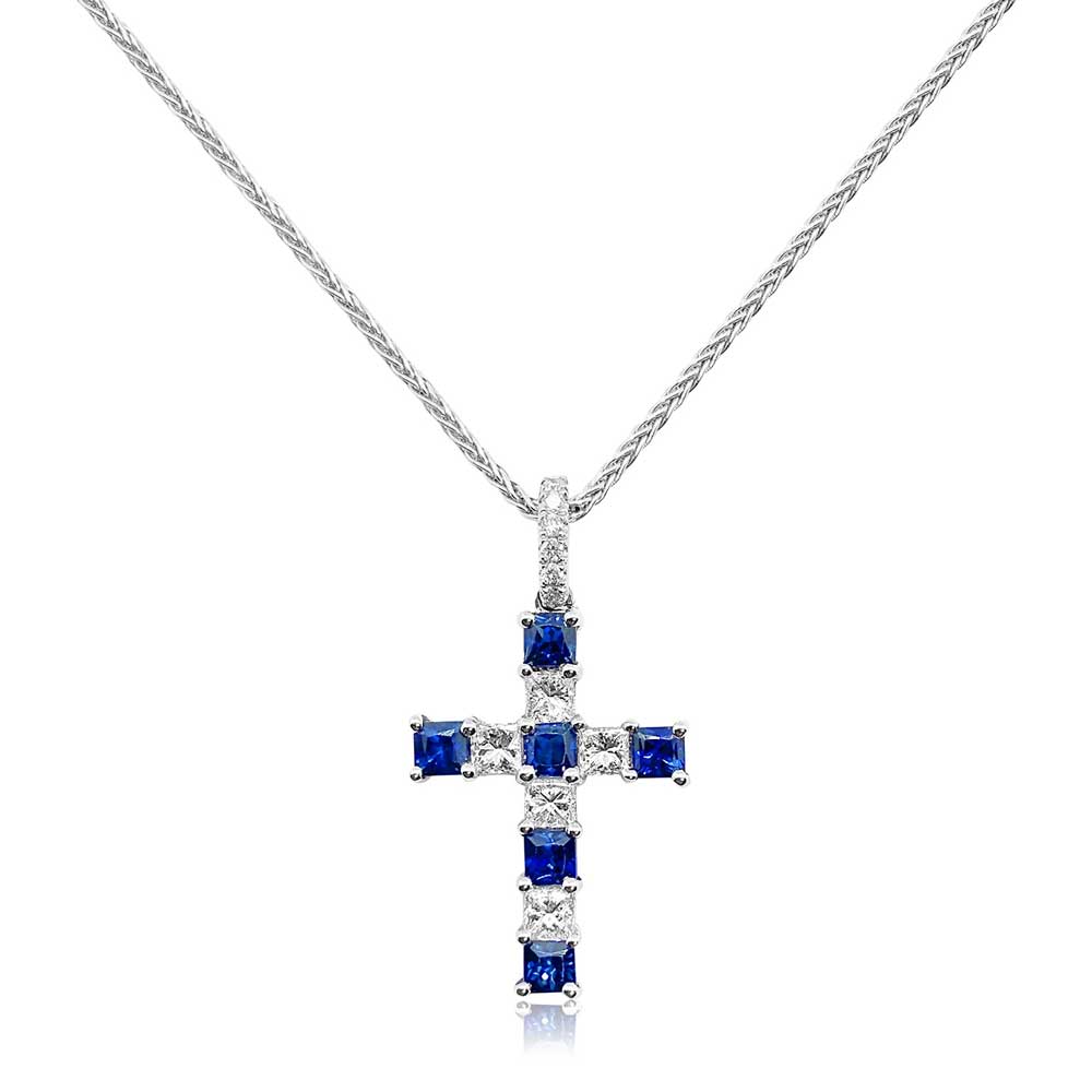 Sapphire Diamond Cross