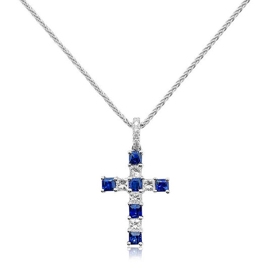 Sapphire Diamond Cross