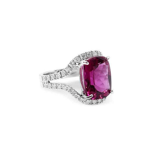 Fusia Pink Tourmaline Ring