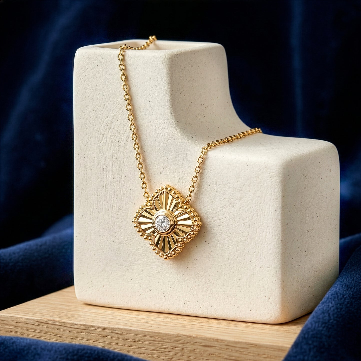 Reflective Clover Necklace