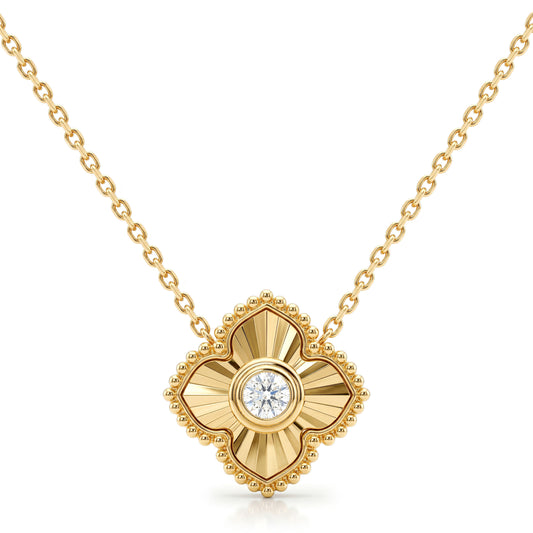 Reflective Clover Necklace