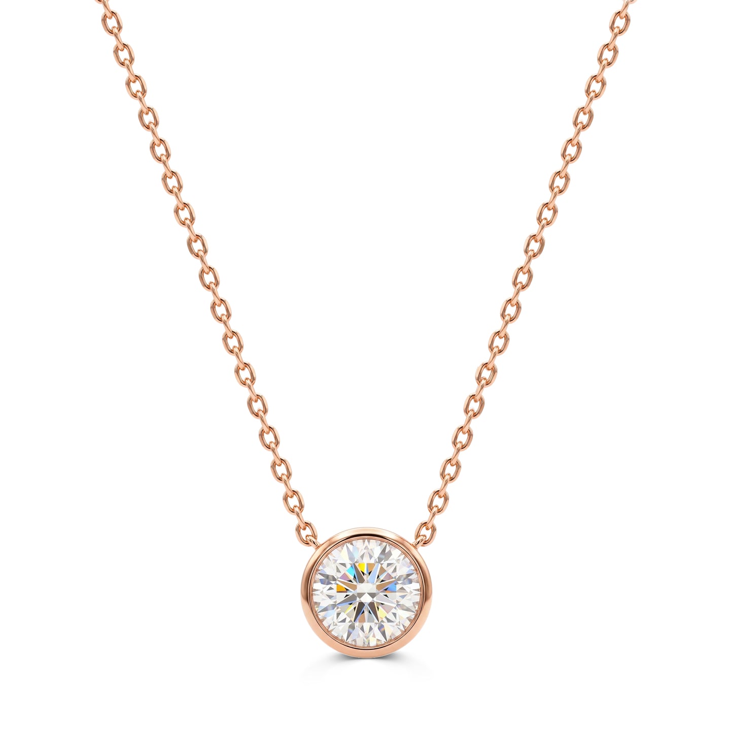 Round Brilliant Lab Grown Diamond Necklace