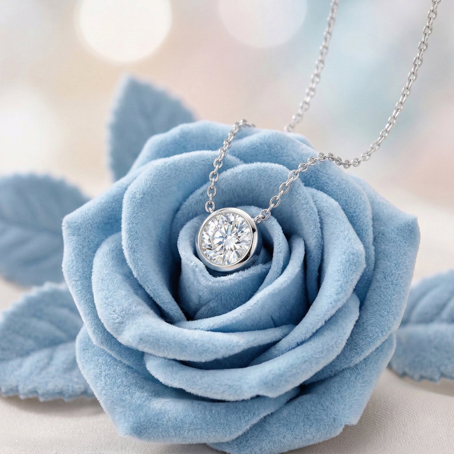 Round Brilliant Lab Grown Diamond Necklace