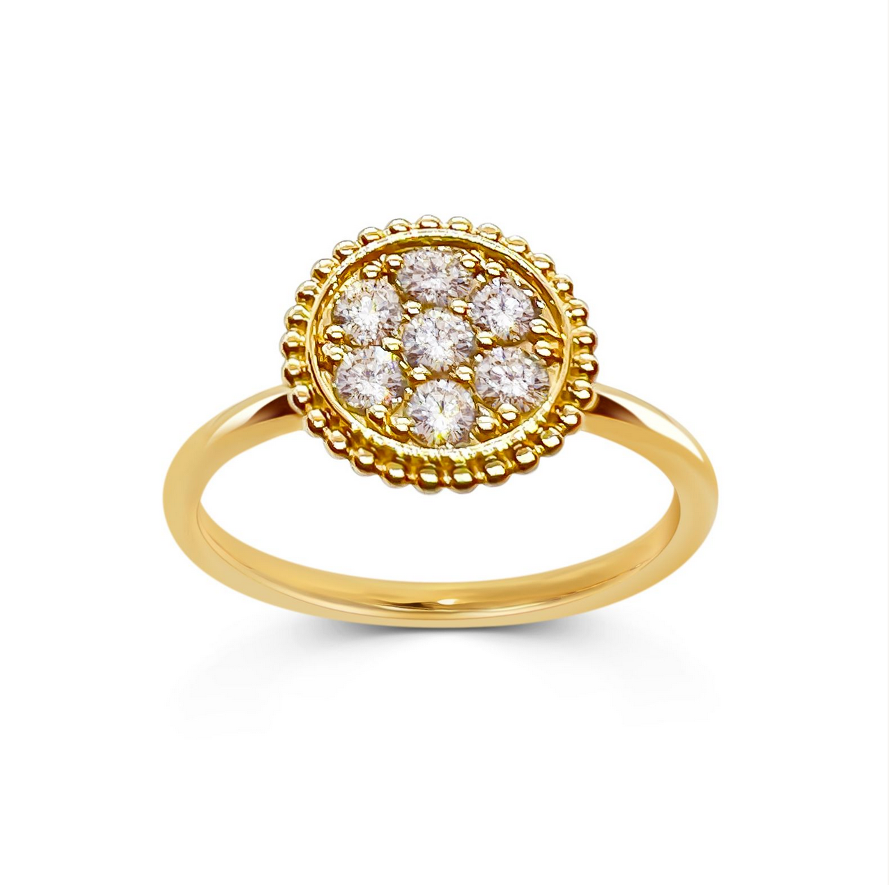 Round Yellow Gold Diamond ring
