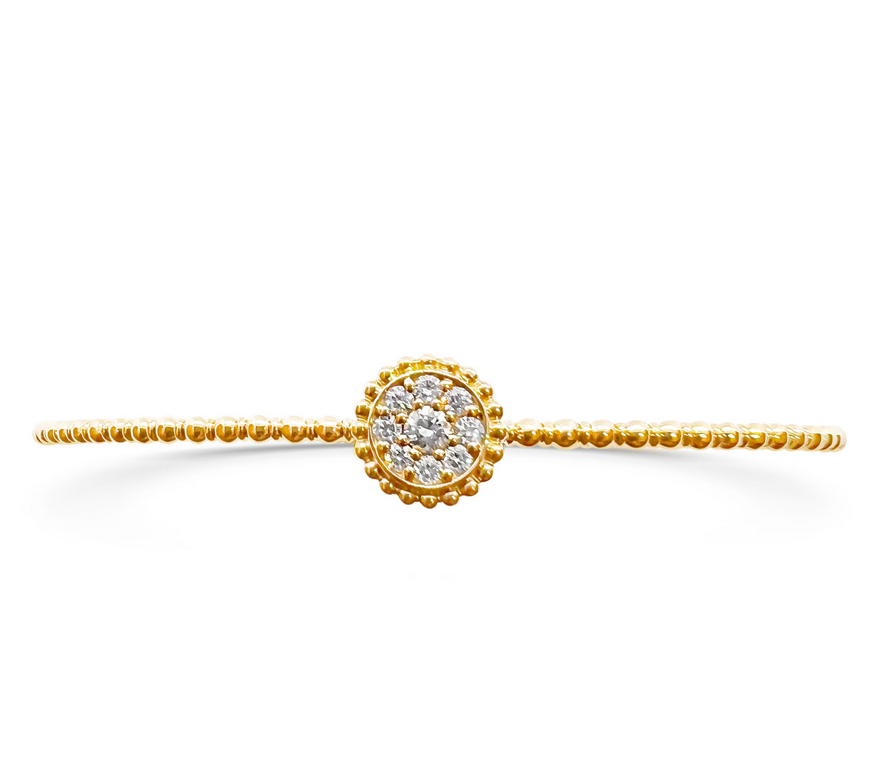 Flexible bangle with Round Diamond Motif