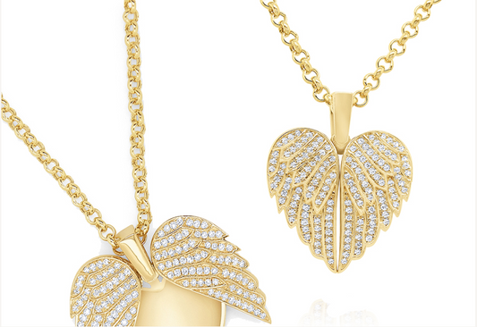 Yellow Angel Wing Locket