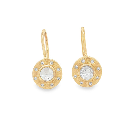 Dunes Rose Cut Earrings -Yellow Gold