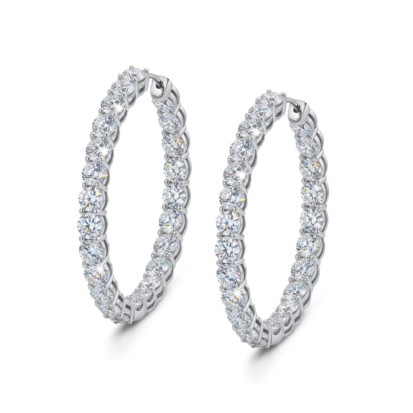 Brilliant Diamond Hoop Earrings