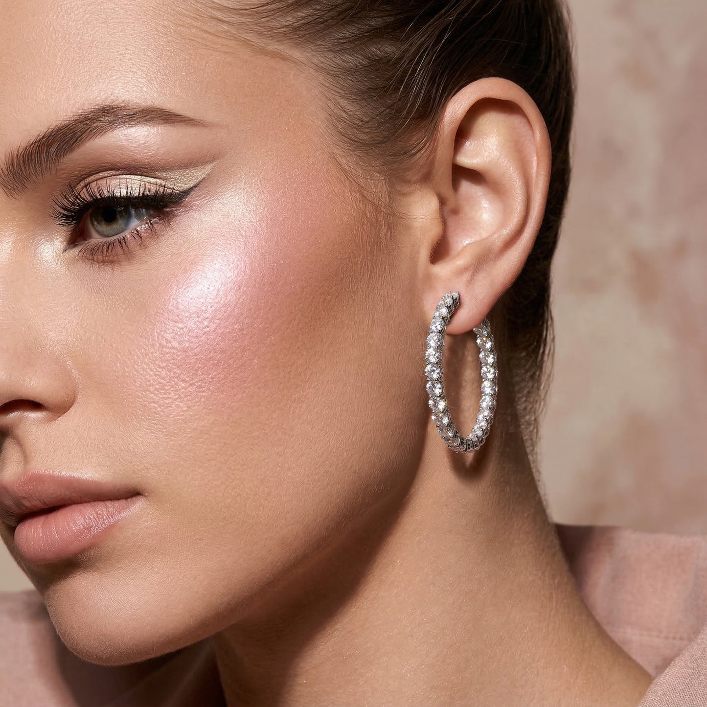 Brilliant Diamond Hoop Earrings