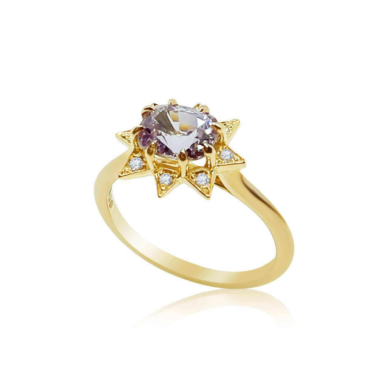 Lilac Spinel Star Ring
