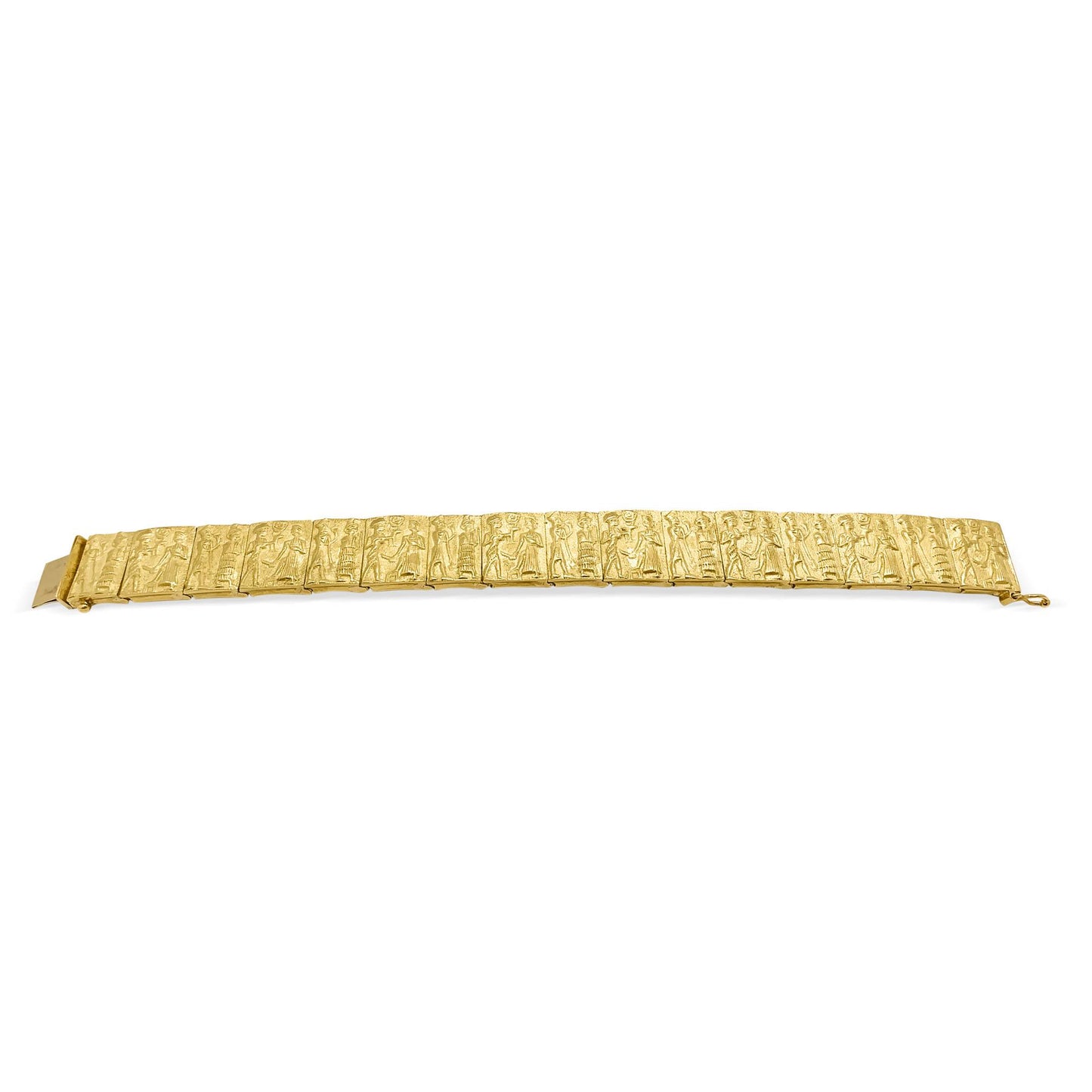 Hieroglyph style Bracelet in 18k