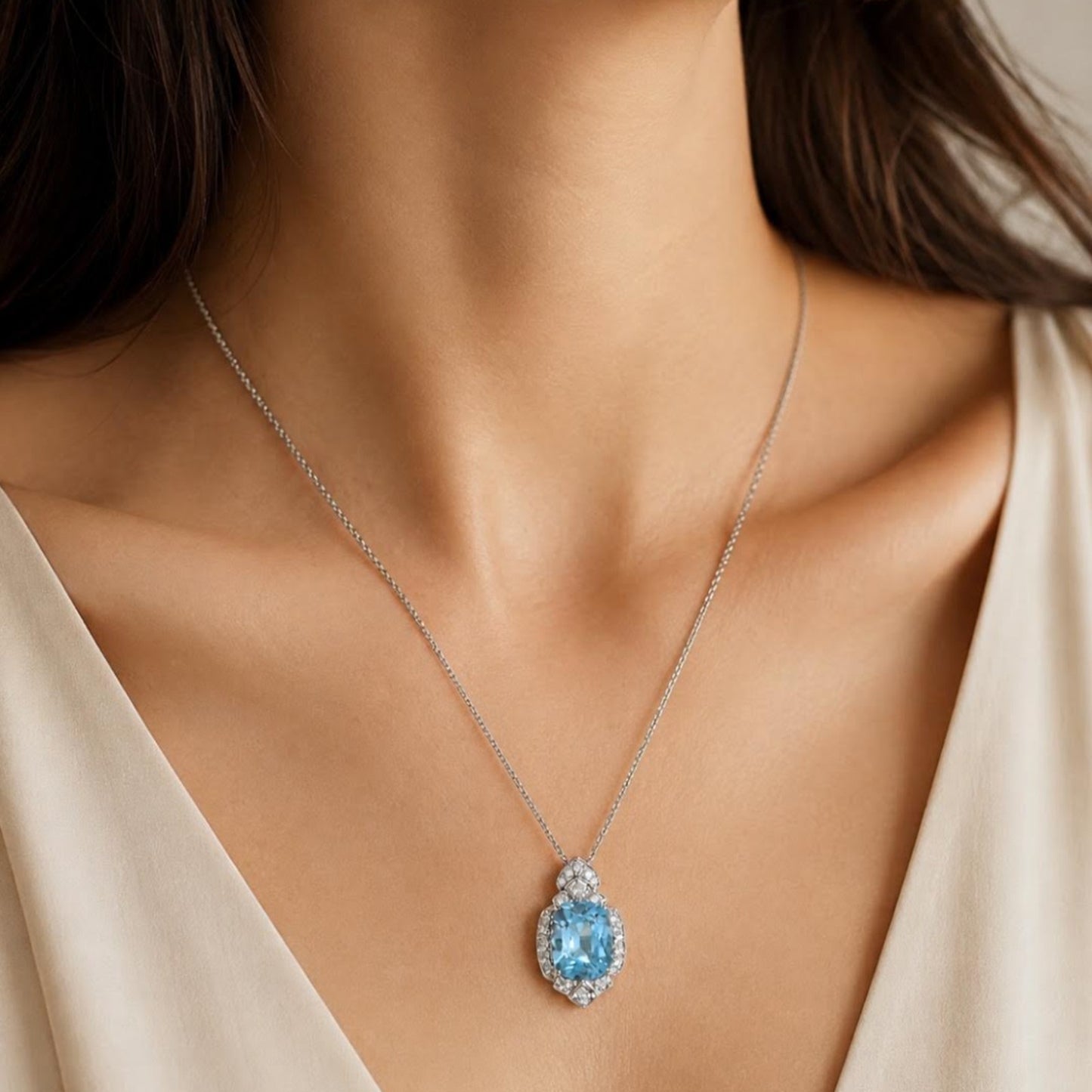 The Aquamarine Empress Pendant